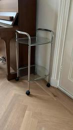 Koffiewagen serveerwagen trolley metaal glas, Ophalen, Zo goed als nieuw