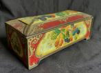 Leuk oud vintage blik trommel frambozen, kleurrijk, Frans?, Ophalen of Verzenden, Gebruikt, Overige, Overige merken