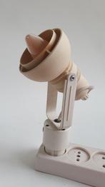 Vintage stopcontact lampje of spot, wit kunststof. 7B15, Tweedehands verkoop, Tweedehands verkoop, Kunststof, Gebruikt