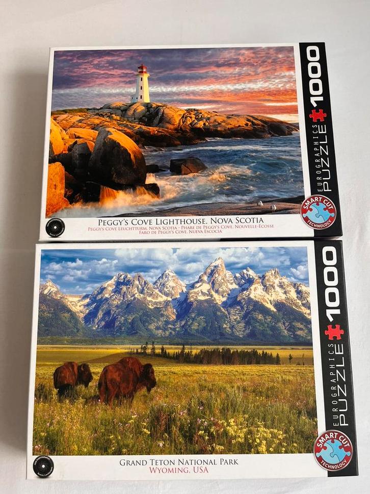 2 Eurographic puzzels, Hobby en Vrije tijd, Denksport en Puzzels, Zo goed als nieuw, Legpuzzel, 500 t/m 1500 stukjes, Ophalen of Verzenden
