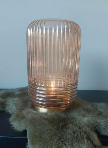 Tafellamp glas bruin goud Light & Living Luxe lampje Nieuw beschikbaar voor biedingen