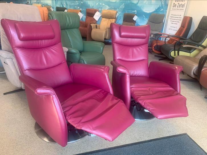Prominent set relaxfauteuil relax stoel gratis bezorgd, Huis en Inrichting, Fauteuils, Nieuw, Leer, Ophalen of Verzenden