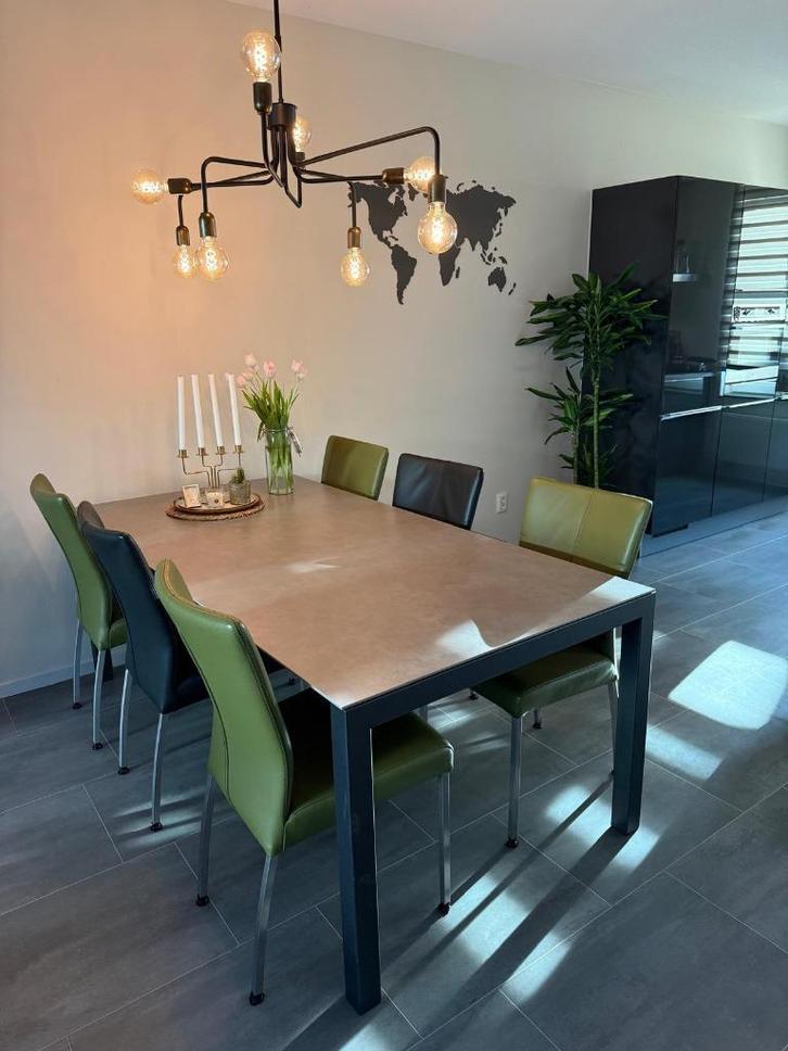 Industriële hanglamp Eurolight met 8 vintage LED-lampen, Huis en Inrichting, Lampen | Hanglampen, Zo goed als nieuw, 75 cm of meer