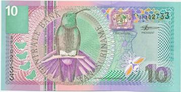 Suriname 10 gulden 2000  beschikbaar voor biedingen