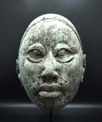 251021 OUD Oba Bronze Ife Hoofd uit Benin Nigeria., Ophalen of Verzenden