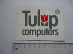 sticker oud TULIP COMPUTER origineel pc retro nl ibm amersfo, Verzenden, Zo goed als nieuw, Bedrijf of Vereniging