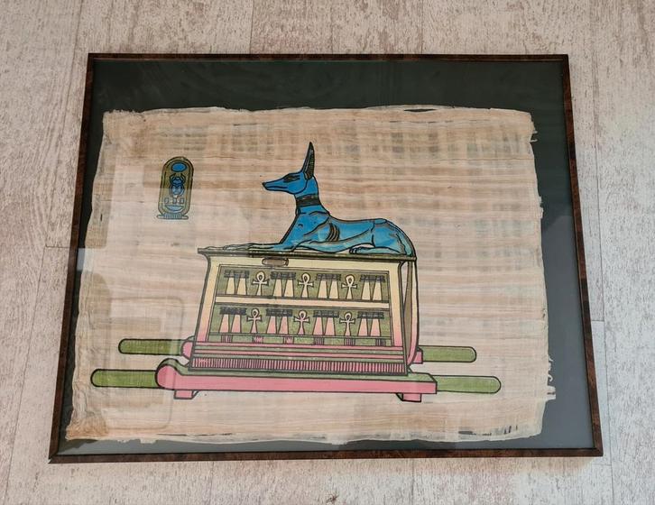 Schilderij op rijstpapier, 50x40 cm. Puntgaaf!, Huis en Inrichting, Woonaccessoires | Schilderijen, Tekeningen en Foto's, Zo goed als nieuw