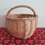 Rieten mandje strooimand bloemen bruiloft kinderkamer deco, Mand, Rond, Ophalen of Verzenden, Zo goed als nieuw