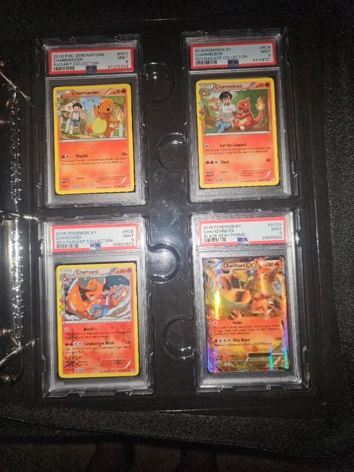 Charizard & Charmander PSA 9 Collectie, Hobby en Vrije tijd, Verzamelkaartspellen | Pokémon, Zo goed als nieuw, Meerdere kaarten
