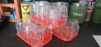 Leuke vintage glazen glaasjes Veba bloemen nieuw jaren 70, Ophalen of Verzenden, Zo goed als nieuw, Frisdrankglas
