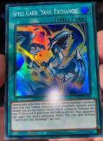 Yu-Gi-Oh! Spell Card “Soul Exchange” INFO 1st Ed !, Verzenden, Zo goed als nieuw, Losse kaart, Foil