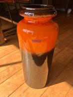 Vintage Scheurich Vaas 47cm, Gebruikt, Aardewerk of Porselein, Oranje, Ophalen of Verzenden