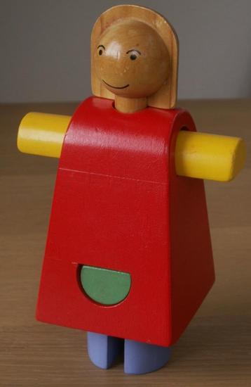 Houten puzzelpop Mula 5 delig beschikbaar voor biedingen