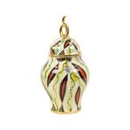 Fifties Dekselvaas H. Bequet Jupiter Handgeschilderd Keramie, Antiek en Kunst, Antiek | Vazen, Ophalen of Verzenden