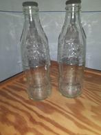 2 stuks puntgave coca cola flesjes uit jaren 70, Ophalen of Verzenden, Reclamebord