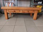 Vintage massief eiken salontafel, Huis en Inrichting, Tafels | Sidetables, 25 tot 50 cm, 100 tot 150 cm, Gebruikt, Rechthoekig