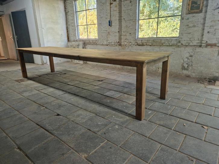 Authentieke Boerentafel - abdijtafel - landelijk tafel, Huis en Inrichting, Tafels | Eettafels, Gebruikt, 50 tot 100 cm, 200 cm of meer