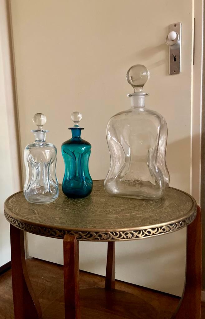 Jacob Bang Holmegaard kluk kluk decanter, grote is uniek., Antiek en Kunst, Antiek | Glas en Kristal, Ophalen of Verzenden