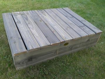 HOUTEN ZANDBAK 75x100 incl deksel kant en klaar geleverd beschikbaar voor biedingen