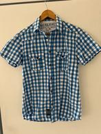 Jack & Jones overhemd blauw/wit ruit, Ophalen of Verzenden, Zo goed als nieuw, Blauw, Halswijdte 39/40 (M)