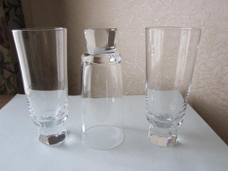 Drie Friedrich Kristall glaasjes - kelk op geslepen voet, Antiek en Kunst, Antiek | Glas en Kristal, Verzenden