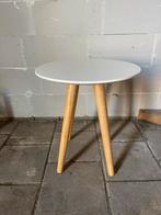 Bijzettafel wit, Ophalen, Rond, Hout, Minder dan 55 cm