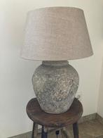 Landelijke lamp / met lampenkap / stenen voet, Ophalen of Verzenden, Zo goed als nieuw, Minder dan 50 cm