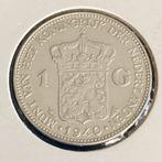 1 Gulden FDC / UNC Zilver uit 1940 van Wilhelmina, Postzegels en Munten, Munten | Nederland, 1 gulden, Verzenden, Zilver, Koningin Wilhelmina