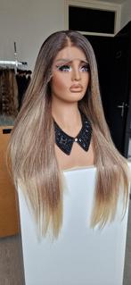 Basic Lace Pruik: Uitgroei / Bruin / Blonde punten, Stijl, Ophalen of Verzenden, Nieuw, Pruik of Haarverlenging