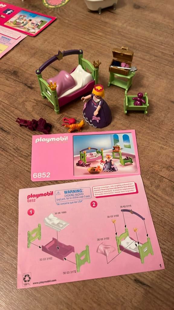 Playmobil 6852 Prinsessen Slaapkamer - Complete Set, Ophalen of Verzenden, Gebruikt, Complete set