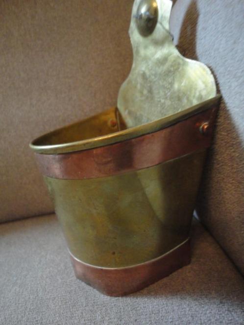 oud KOPEREN OPHANGBAKJE / PENNENBAK, Antiek en Kunst, Antiek | Koper en Brons, Koper, Ophalen of Verzenden