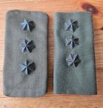 Set schuifpassanten GVT Kapitein/Ritmeester plastic sterren, Ophalen of Verzenden, Landmacht, Nederland, Embleem of Badge