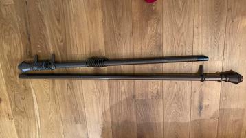 Bronze finish curtain pole