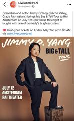 Jimmy O Yang show Amsterdam, Tickets en Kaartjes, Theater | Cabaret en Komedie, Eén persoon, Juli