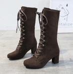 Bruine suede hoge veter dames laarzen veterlaarzen combat, Kleding | Dames, Schoenen, Verzenden, Nieuw, Bruin, Hoge laarzen