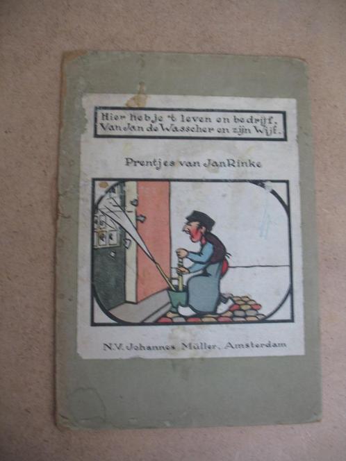 Stripboek Jan de Wasscher en zijn Wijf  door Jan Rinke 1911, Boeken, Stripboeken, Gelezen, Eén stripboek, Verzenden