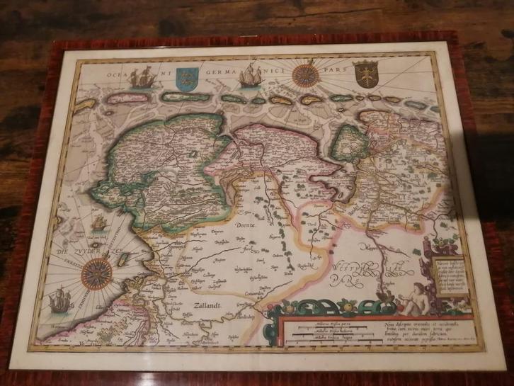 Antieke landkaart, Boeken, Atlassen en Landkaarten, Gelezen, Landkaart, Nederland, Voor 1800, Ophalen of Verzenden