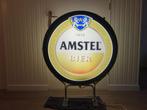 Amstel Lichtbak – Ø80 cm – Dubbelzijdig – Mancave – reclame, Ophalen, Zo goed als nieuw, Lichtbak of (neon) lamp