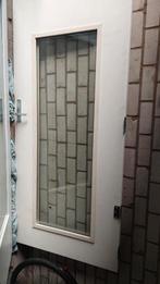 Massief houten binnendeur met hang- en sluitwerk, 80 tot 100 cm, Binnendeur, Ophalen of Verzenden, Zo goed als nieuw