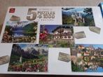 1000 stukjes 5 puzzels Noorwegen Duits Madrid Parijs Berlijn, Ophalen of Verzenden, 500 t/m 1500 stukjes, Zo goed als nieuw, Legpuzzel