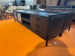 Zwart metalen tv-meubel 200cm, Huis en Inrichting, Nieuw, Ophalen of Verzenden, Glas, Minder dan 100 cm