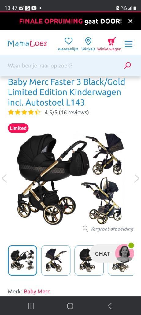 Kinderwagen 3in1, baby merc faster 3, Kinderen en Baby's, Kinderwagens en Combinaties, Zo goed als nieuw, Combiwagen, Overige merken