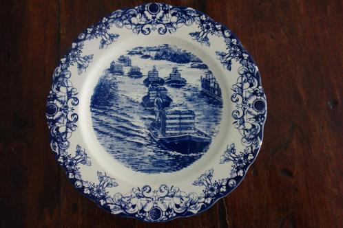 Wandbord schuiten naar de veiling Bovenkarspel, Verzamelen, Ansichtkaarten | Nederland, Noord-Holland, Ophalen of Verzenden