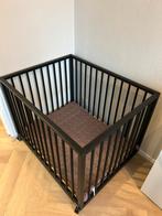 Bopita Toi Toi Box Zwart Incl Matras & Jollein Boxkleed, Ophalen, Zo goed als nieuw, Wieltjes