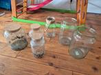 Glazen vazen stolpen terrarium met kurk deksel pot, Ophalen, Zo goed als nieuw
