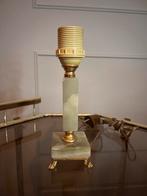 Vintage Onyx Tafellamp met Gouden Voetjes, Ophalen of Verzenden