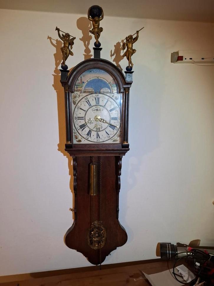 Antieke Friese staartklok, 1800-1850, Antiek en Kunst, Antiek | Klokken, Ophalen