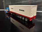 Tekno Scania 142 torpedo demo met 2x20ft cont op chassis, Hobby en Vrije tijd, Ophalen of Verzenden, Zo goed als nieuw, Bus of Vrachtwagen