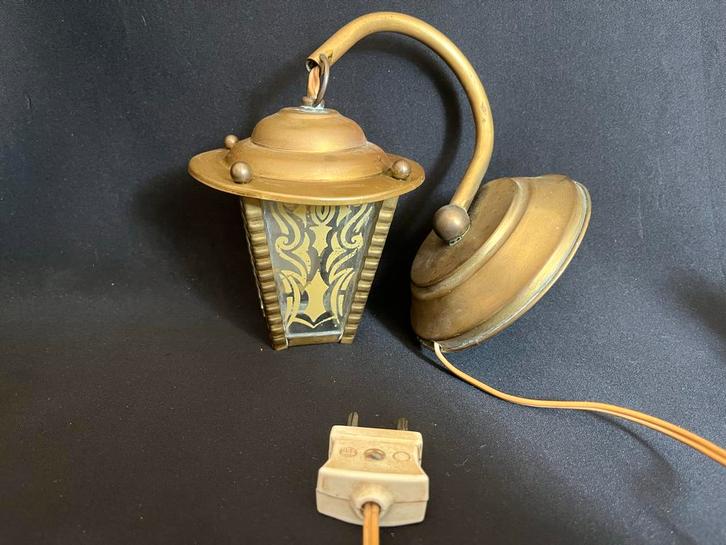 Art Deco Wandlampje Jaren 30, Huis en Inrichting, Lampen | Wandlampen, Gebruikt, Glas, Ophalen of Verzenden