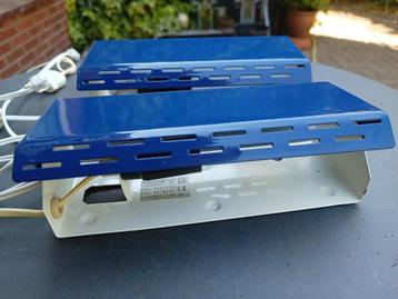2 blauwe vintage wandlampen/bedlampen - Design Massive (B) beschikbaar voor biedingen